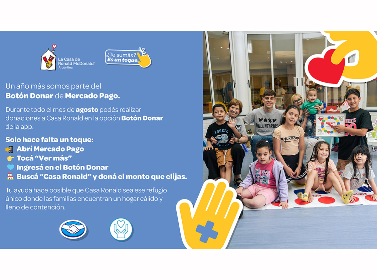 ¡Casa Ronald se suma al Botón Donar de Mercado Pago para transformar vidas!