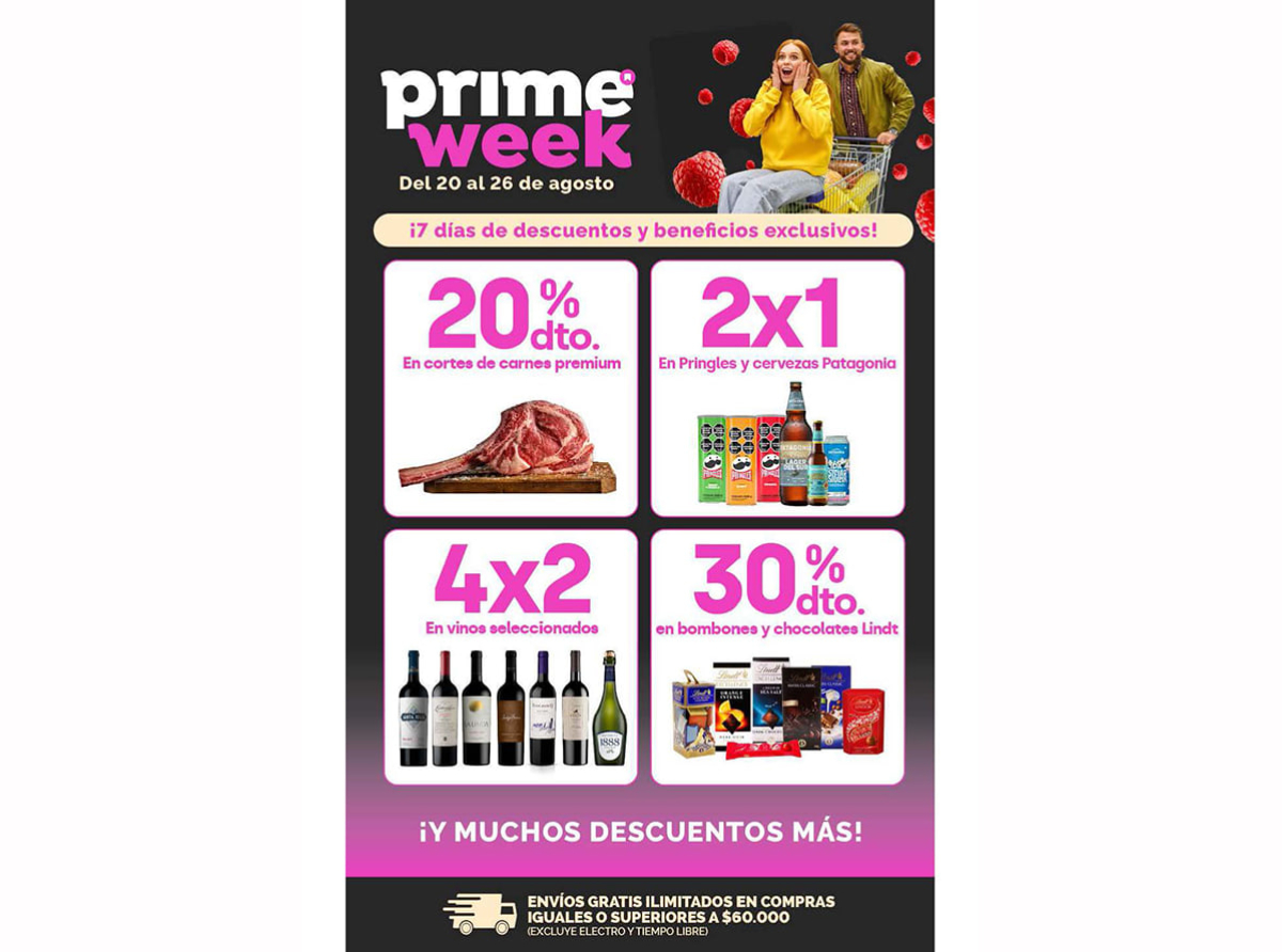 Jumbo y Disco presentan la primera Prime Week en Argentina, con beneficios exclusivos para sus clientes.
