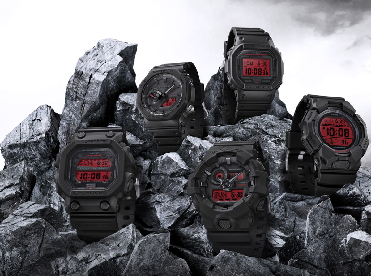 G-SHOCK presenta su nueva colección “Black & Bold Red”: un estilo robusto con carácter indomable.