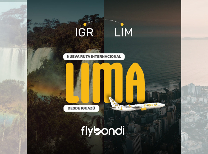 Flybondi comenzará a volar a Perú con una nueva ruta que unirá Puerto Iguazú con Lima