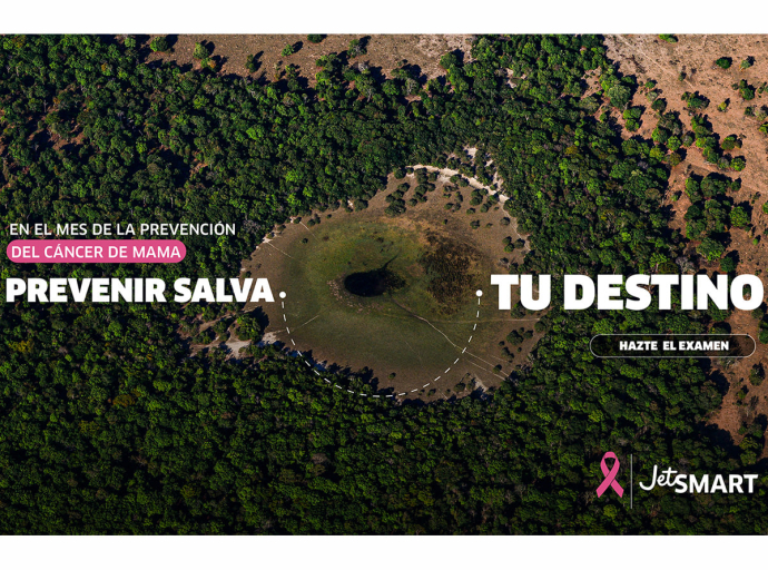 Super y JetSMART lanzan “Save Your Destiny”: destinos de Sudamérica se convierten en un llamado a la concientización sobre el cáncer de mama.