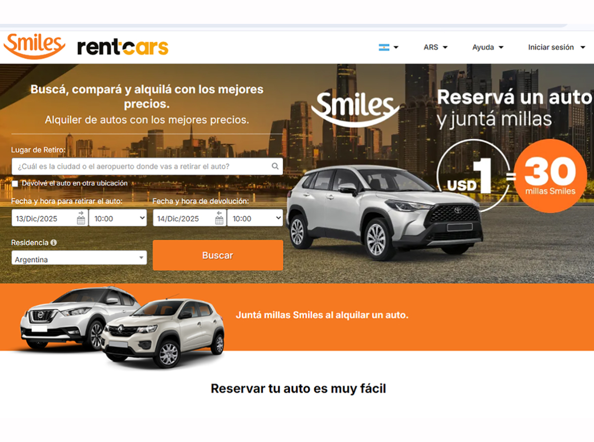 ¡Atención viajeros! Smiles suma un nuevo beneficio clave: ahora alquilar un auto también te da millas.