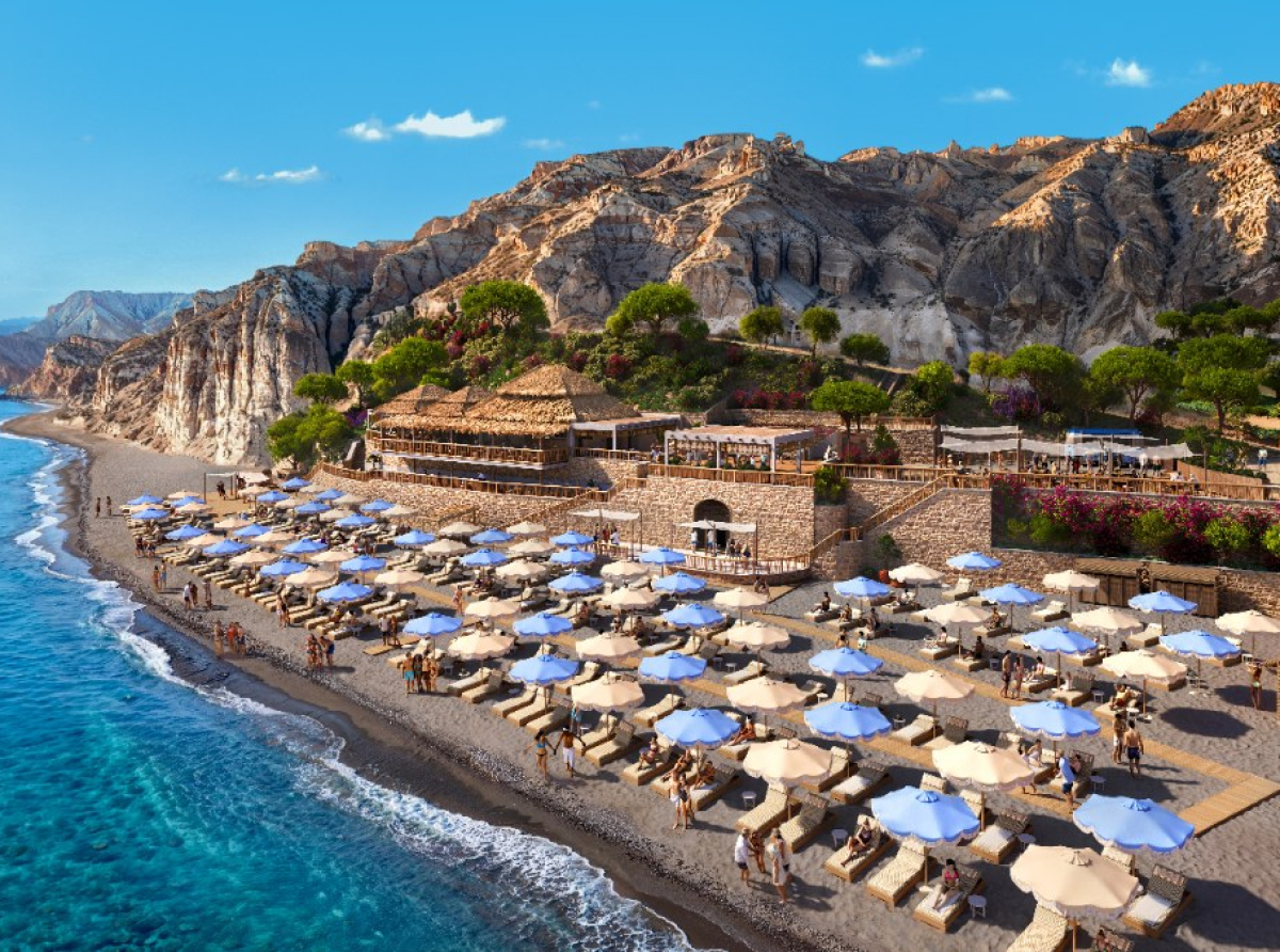 El debut del Royal Beach Club Santorini: La nueva joya volcánica de Royal Caribbean en Europa