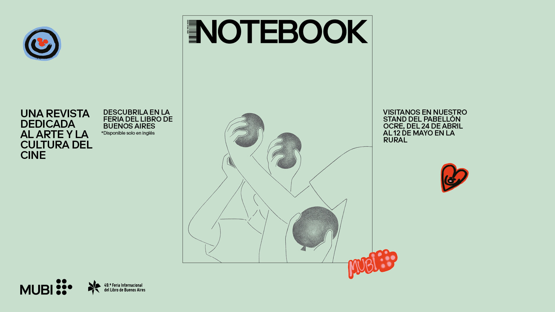 MUBI participará por primera vez en la Feria Internacional del Libro de Buenos Aires con su revista NOTEBOOK