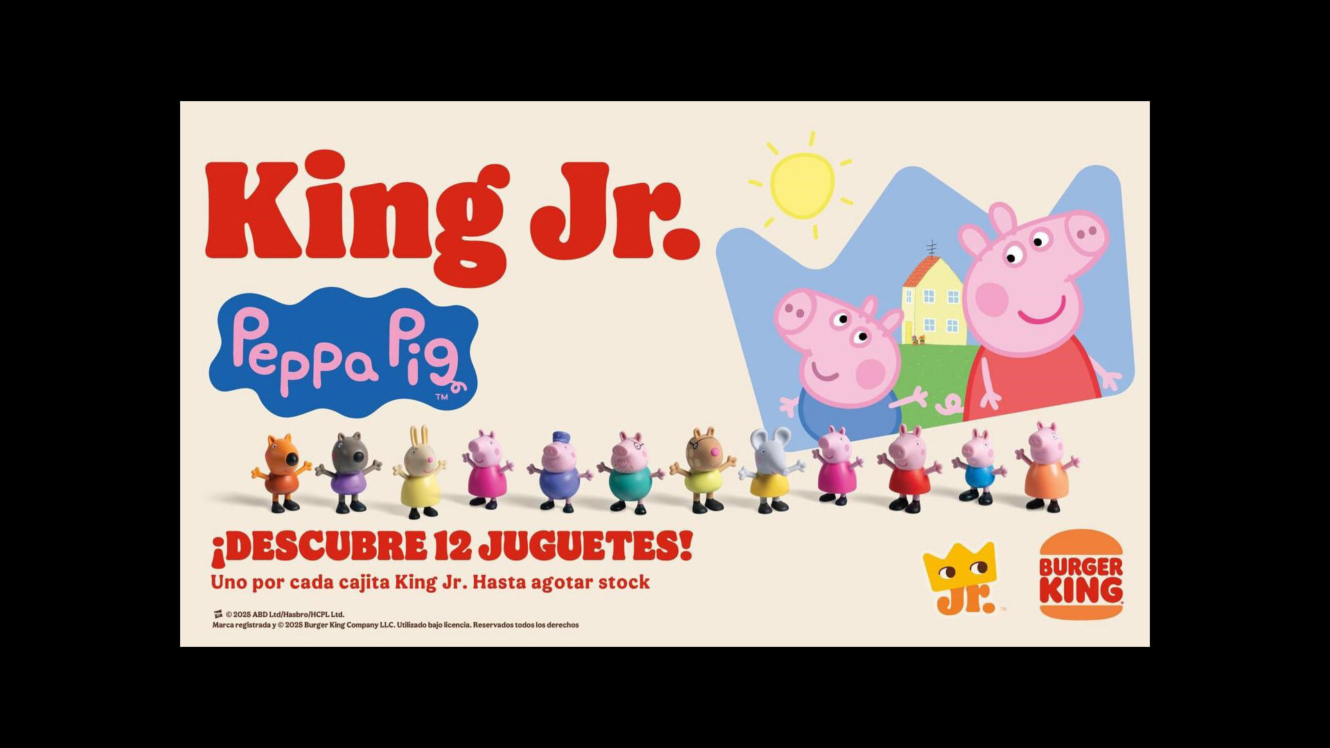Peppa Pig se suma al menú King Jr. de Burger King con una colección exclusiva de juguetes