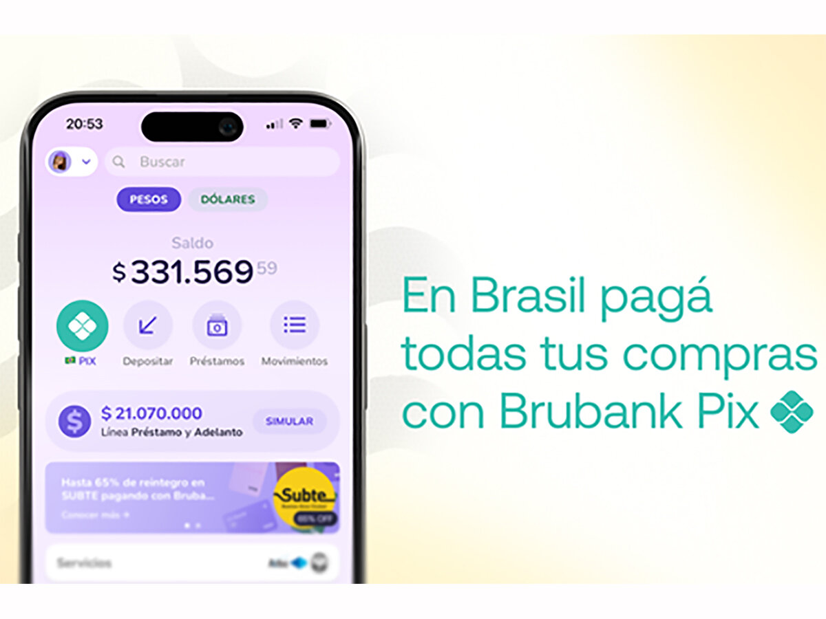 Brubank innova en pagos internacionales: Primer banco argentino en integrar PIX para transacciones directas en Brasil