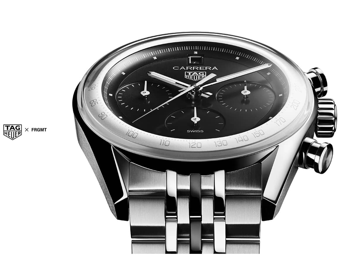 Minimalismo de culto: TAG Heuer y fragment redefinen el Carrera en su tercera colaboración.