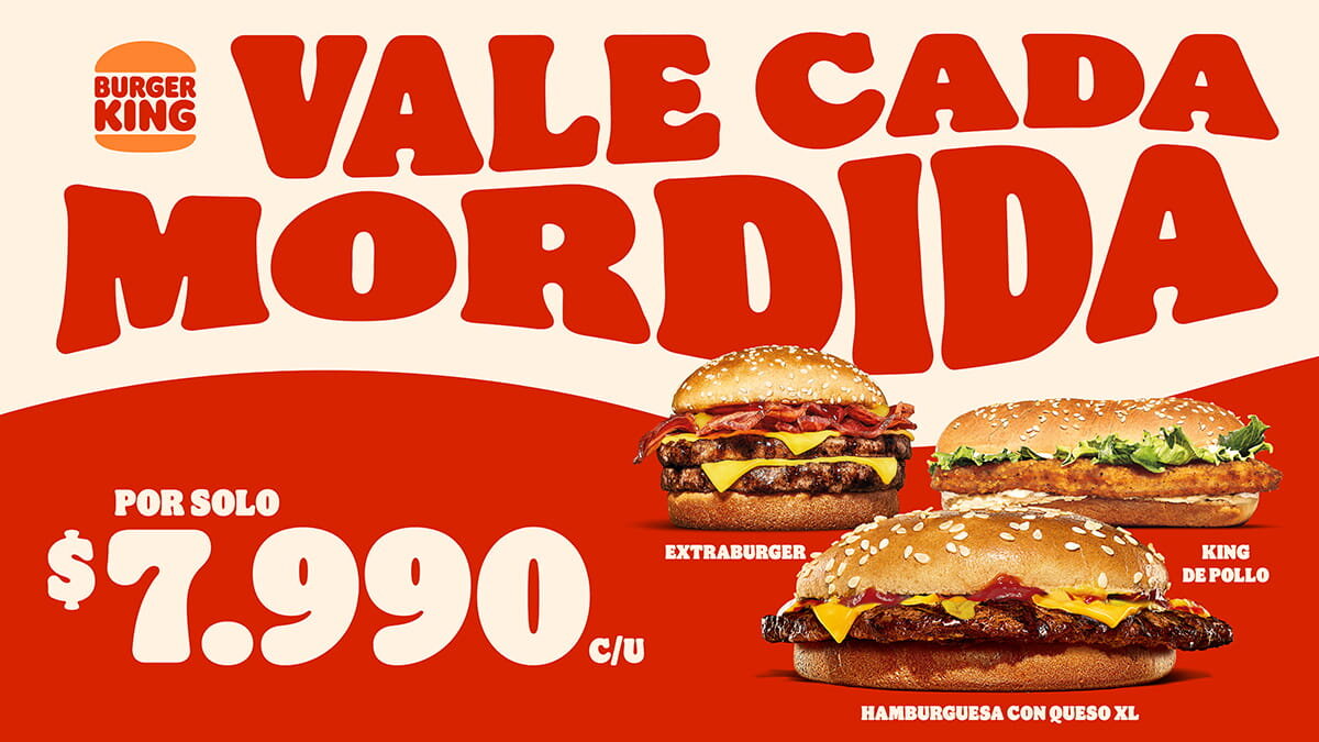 Burger King presenta "Vale Cada Mordida": nuevos combos y precios accesibles para todo el día.
