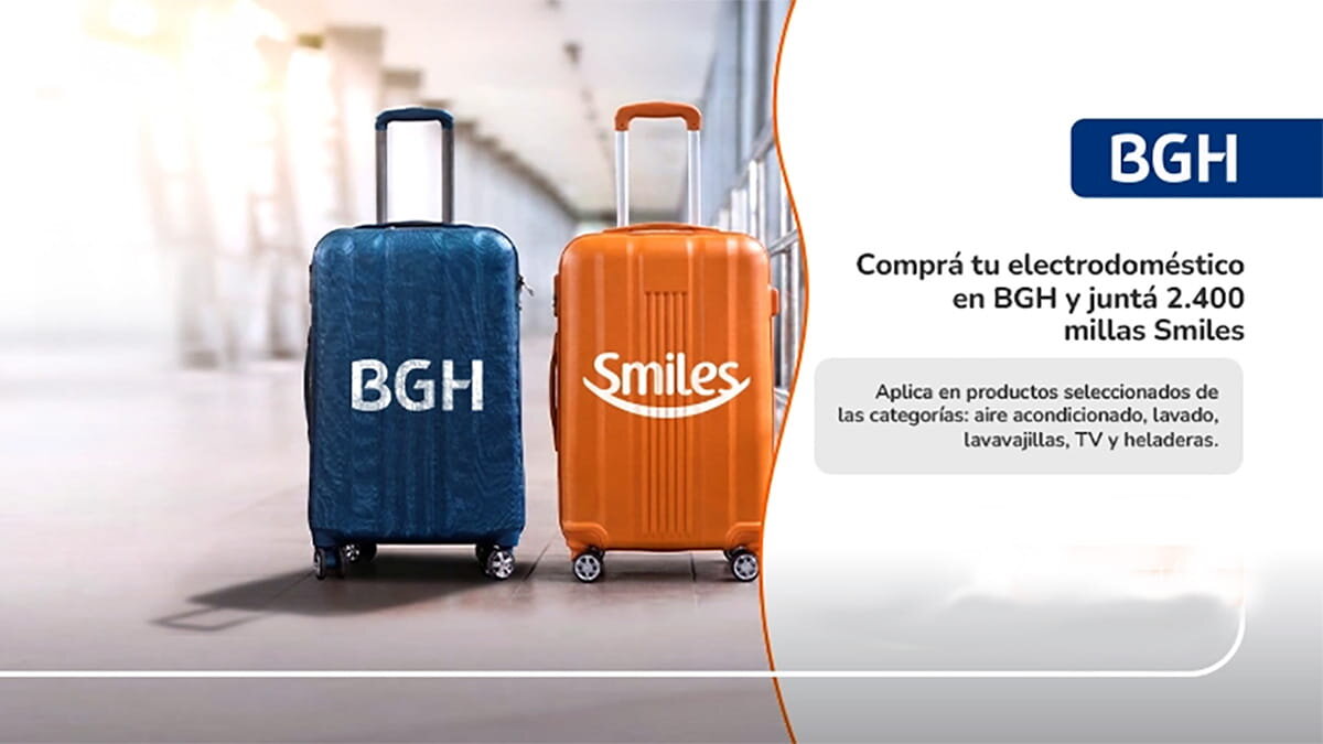 Alianza Smiles Argentina - BGH: ahora podés sumar millas comprando tecnología para tu hogar.