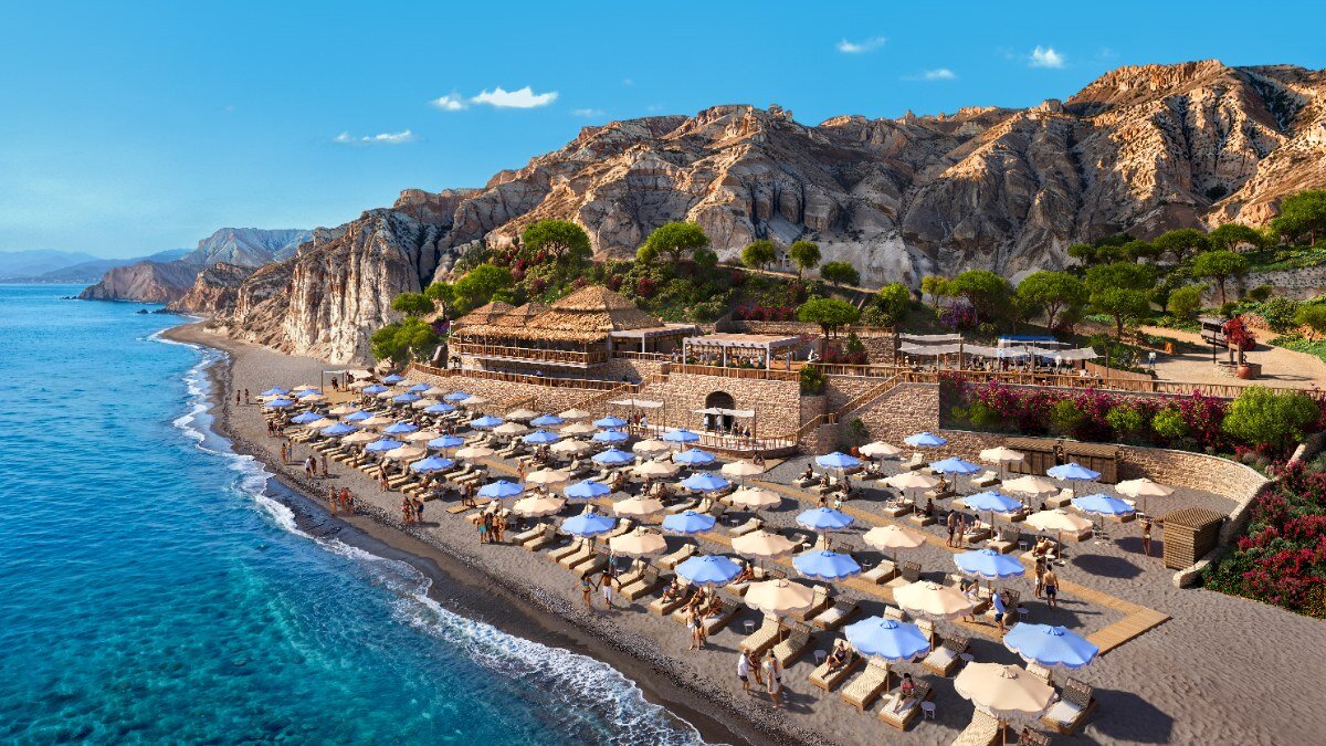 El debut del Royal Beach Club Santorini: La nueva joya volcánica de Royal Caribbean en Europa