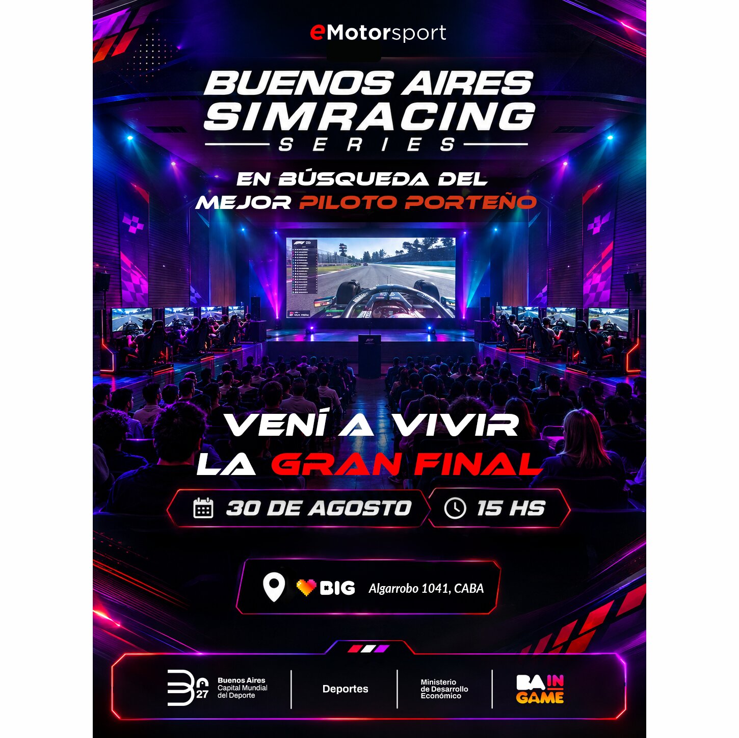 SimRacing en BA: la final que premia con un viaje a la Fórmula 1 de Madrid